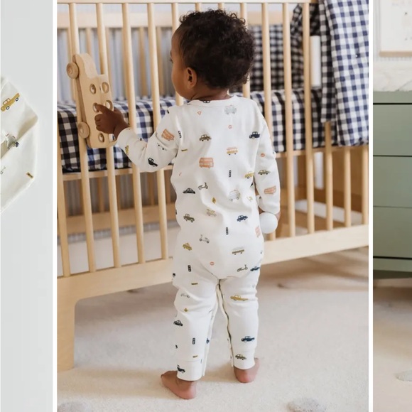 Pehr Organic Cotton Henley Romper 3-6 M - Picture 2 of 4